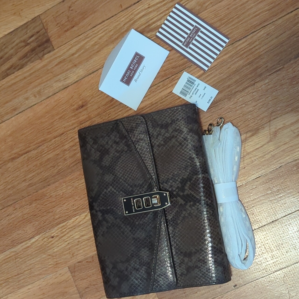 Henri Bendel Snake Print shoulder purse or clutch